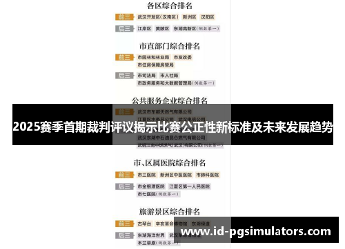 2025赛季首期裁判评议揭示比赛公正性新标准及未来发展趋势